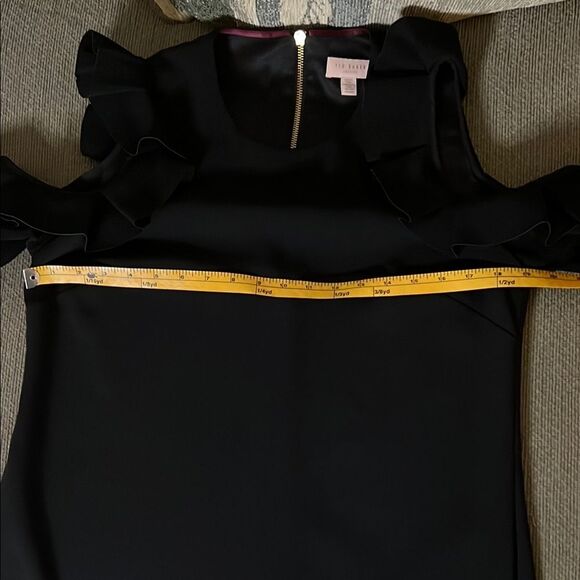 Ted Baker Siiara Black Cut Out Ruffled Mini Dress - Ted Size 3 / US 8‎ NWOT - Picture 15 of 16